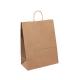 UPACK Brown Kraft Shopping Bags With Handles 8 Color Flexo Printing