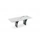 Italian Marble Dining Table Stainless Steel Dining Room Furniture Marble Top Dining Table 8 Set