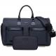 Oversized Travel Shoulder Bag Waterproof Canvas Genuine Leather Weekend Bag Overnight Handbag