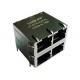 LPJ27434AFNL Stacked 2x2 RJ45 Cross XMH-2216D3042-1 Connector 4x10/100Mbps