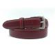 Red Womens Genuine Leather Belt For Jeans With Metal Pin Buckle