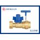 Brass Ball Valve Revolving Female Nut / Pipe Connection With Lockable Handle