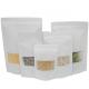 10*15 12*20 white kraft paper cashew nuts packaging doypack zipper bag