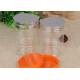 Damp - Proof Clear Pet Jars Cylinder Packaging Tube 760ml Hot Foil Stamping