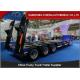 2 / 3 Axle Low Bed Semi Trailer 30 - 90 Tons Heavy Duty Machine Transportation
