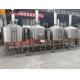 PLC Control Stainless Steel Beer Brewing System , Beer Making Equipment Steam Heating