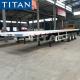 Tri axle 20ft 40ft container high bed flatbed logistics trailer-TITAN
