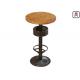 Bar Height Table With Storage , 24'' Diameter Round / Square Plywood Bar Table 