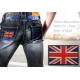 Clothes Iron On Backing Velcro Flag Patches UK Heat Cutting Border