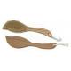 Natural Bristle Brushes , Leaf Shape Head Bamboo Body Brush for Bath