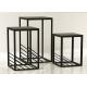 Simple Exquisite Metal Display Racks And Stands Black For High End Clothing Shop