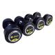 Rubber Weight Lifting Dumbbell Gym Fixed 2.5kgs Round Dumbbell Set Black