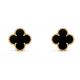 Black Onyx 18K Solid Gold Jewellery Ear Studs Prong Setting 10mm 0.56g Weight