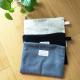 Customize Black Flat Canvas Pouch For Ipad Reusable ECO Free Small Cotton Pocket