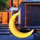 Outdoor Pool Glow Lights Crescent Moon Shaped For Festival Celebration Event Decoration