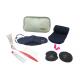 Airline Travel Kits Special Silvery Wire Polyester Pouch For Plane / Train