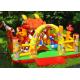 Backyard Giant Inflatable Theme Park / Kids Jungle Bouncer Fire Retardant
