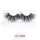 3D PBT Fiber 25mm Faux Mink Lashes With 4 Pairs Packaging