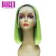 Brazilian Human Hair , Short Straight Ombre Hair 1b Grass Green Bob Wig