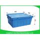 Storage Containers With Attached Lids 43L , Warehouse Heavy Duty Storage Boxes