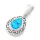 925  With Sterling Silver  Opal Greek  Pattern Lab Drop Pendant Fine Jewelry Online For Women