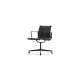 Fixed Armrest Herman Miller Aluminum Group Chair Real Leather Low Back