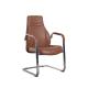 2.5mm Executive Revolving Brown Leather Executive Office Chair SGS Foam Armrest