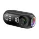 60Hz 10Hours Play Time Wireless Portable Speaker With Clock Led Mirror Plate