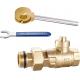 1615 Round Pattern Magnetic Lockable Water Meter Brass Ball Valve DN20 DN25 DN32 with Flexible Quick In-Out Couplings