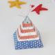American Flag Biodegradable Paper Food Packaging Pyramid Cardboard Candy Box