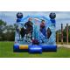 OEM Printing Inflatable Bouncer Slide , Commercial Disney Frozen C4 Combo Jumping Castle
