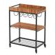 Strong Bearing 3 Tier Mobile Utility Kitchen Bar Cart Kitchen Trolley On Wheels