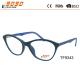 Colorful frame with tr90 injection ,plastic  temple ang metal spring hinge ,suitable for women and men