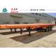 Light Weight 3 Axles Flatbed Trailer 30 Tons With Airbag Suspension For Tanzania