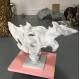 Small Outdoor Abstract Sculpture White Abstract Marble Sculpture Gifts Cabinet Display