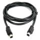 Durable Copper Core Black AV Audio Cables High Performance 75 Ohms