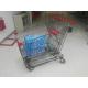 Grey Powder Coating 210L Asian Type Wire Shopping Trolley Wiht 4 Swivel 5 Inch Casters