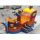 Colorful CE Inflatable Forest Shuttle Bus Dry Slide 0.55mm Plato PVC pirate ship slide
