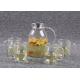 62 Oz Glass Tea Infuser Set Stainless Steel Cover With 4 Double Walled Cups