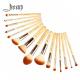 Jessup Bamboo Makeup Brushes Set 15pcs Vegan Soft Eco Friendly Makeup Accessories Cosmetic Brush Suppliers T140