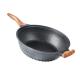 32cm Grey Flat Bottom Induction Wok Non Stick Aluminum Pan 6.62kg