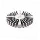 Cylindrical Round Shape Aluminum Extrusion Heat Sink Profiles 6063 T5 Alloy