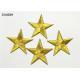 Mini Garment Embroidery Patches Gold Stars Iron On Children'S Clothing