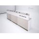 Luxury MDF Paint Reception Counter Desk Smooth Edge Treatment 5 Years Warranty