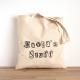 Personalised bag with newspaper cutout font - cotton hand printed bag - shopping bag, libr