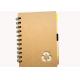 16 * 12cm size 108 GSM kraft paper, 2mm grey board Recycled Paper Notepad