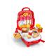 Kids Kitchen Toys Pretend Play Hamburger Backpack 3 in 1 Set Toy Food Model Toy Playing