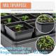 Plastic Flower Pots, Water Cans, Garden Growing Trays with Drain Holes, Microgreens Seed Tray, Hydroponic Trays, Nursery