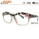 Fashionable reading glasses,power range +1.0 to +4.00,made of plastic