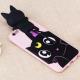 Soft TPU Called Black Cartoon Cat Cell Phone Case For iPhone 7 6s Plus with Lanyard